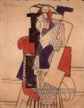 Femme au chapeau dans un fauteuil 1915 cubiste Pablo Picasso